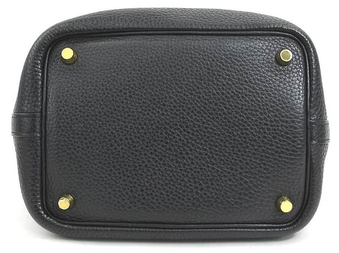 Hermès Borsa Hermes Picotin Lock PM 18 in pelle Taurillon Clemence nera Nero - vista 4