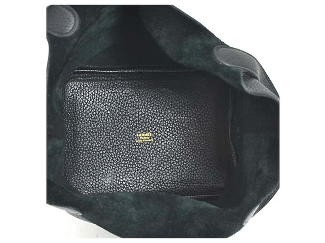 Hermès Borsa Hermes Picotin Lock PM 18 in pelle Taurillon Clemence nera Nero - vista 5