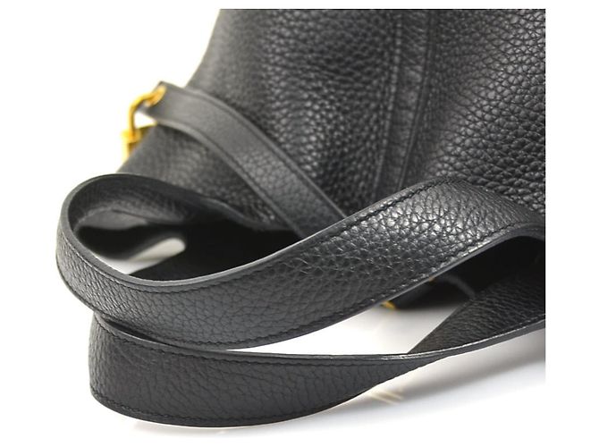 Hermès Borsa Hermes Picotin Lock PM 18 in pelle Taurillon Clemence nera Nero - vista 8