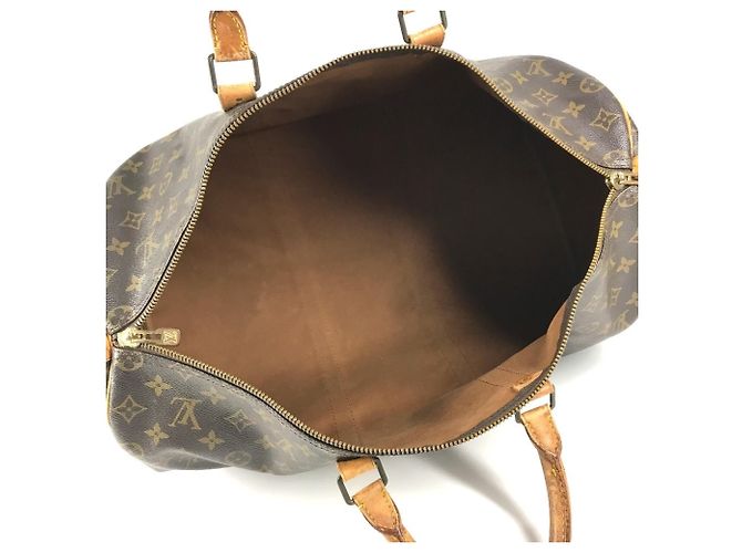 Borsa da viaggio Louis Vuitton Monogram Keepall 50 Marrone Monogramma - vista 12