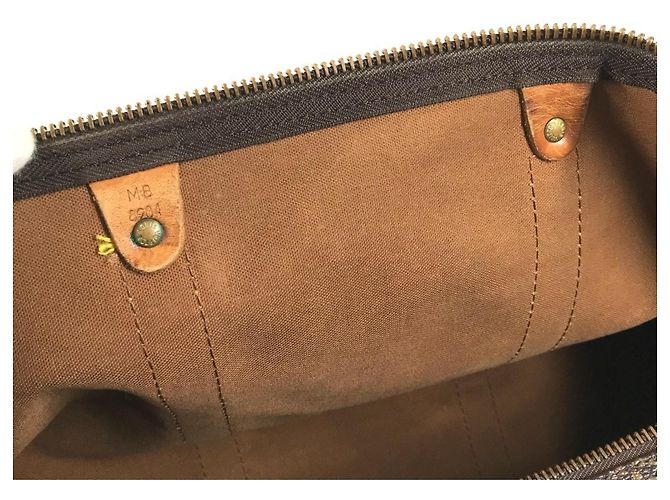 Borsa da viaggio Louis Vuitton Monogram Keepall 50 Marrone Monogramma - vista 13