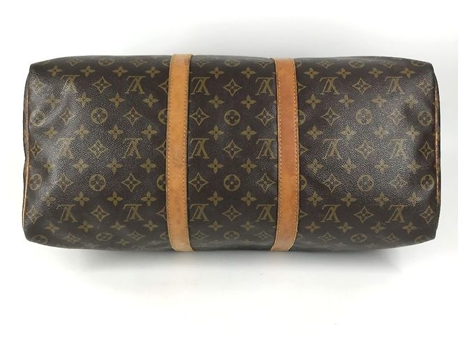 Borsa da viaggio Louis Vuitton Monogram Keepall 50 Marrone Monogramma - vista 5