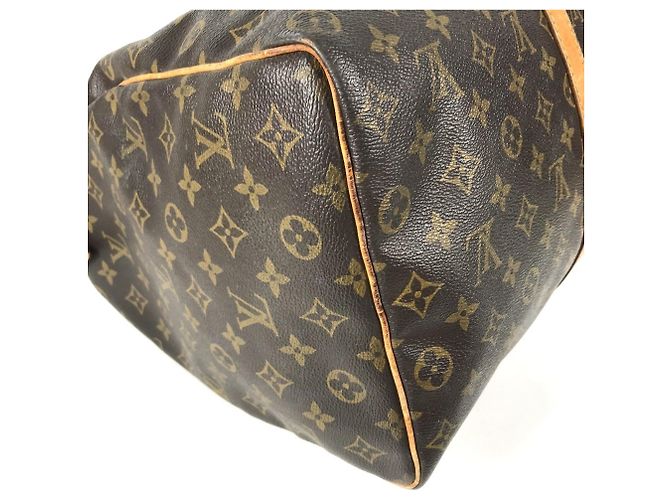 Borsa da viaggio Louis Vuitton Monogram Keepall 50 Marrone Monogramma - vista 7