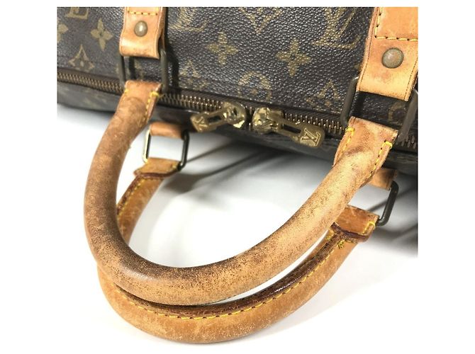 Borsa da viaggio Louis Vuitton Monogram Keepall 50 Marrone Monogramma - vista 8