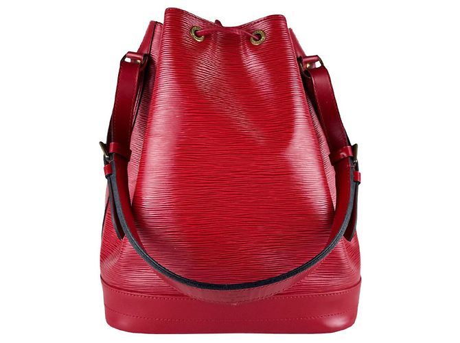 Borsa a tracolla in pelle Epi Louis Vuitton Rosso - vista 3