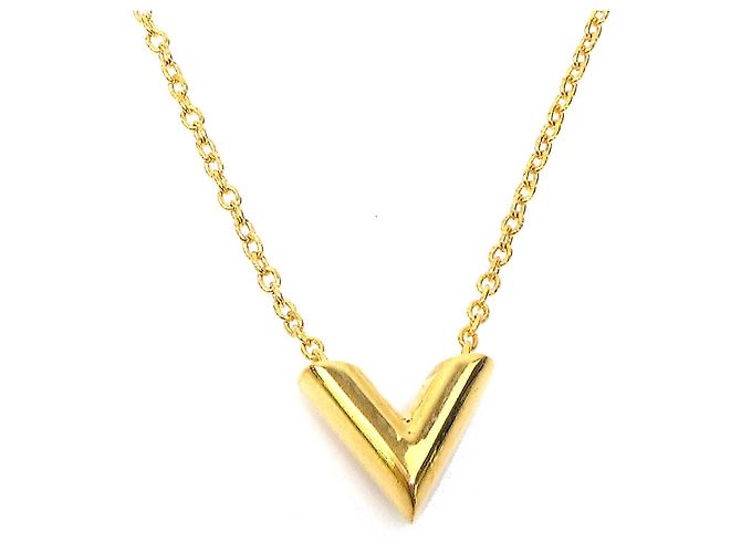 Collana Louis Vuitton Essential V in metallo D'oro - vista 4