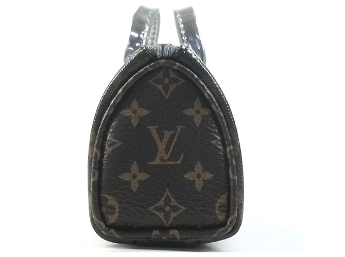Louis Vuitton Monogram Metallic Mirror Mini Keepall Accessorio Portachiavi Marrone Argento - vista 4