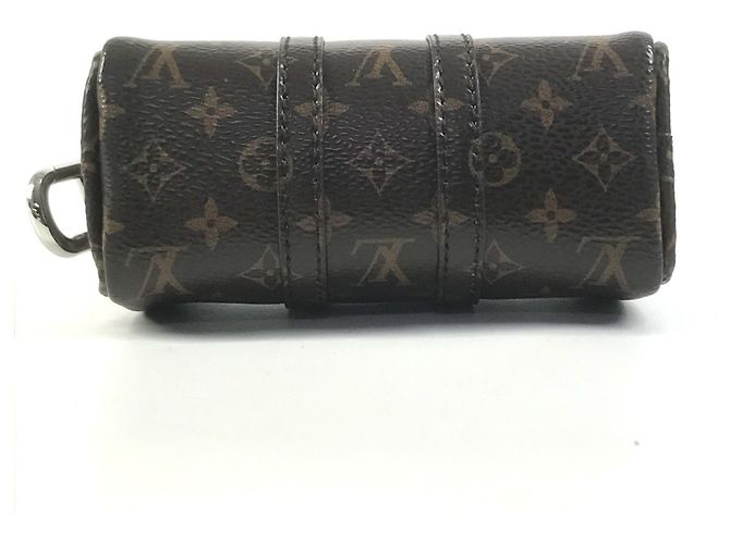 Louis Vuitton Monogram Metallic Mirror Mini Keepall Accessorio Portachiavi Marrone Argento - vista 5