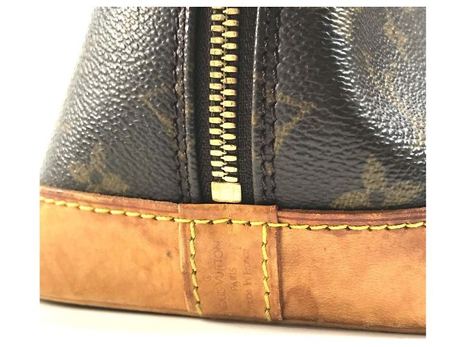 Borsa Tote Louis Vuitton Monogram Alma Marrone - vista 15