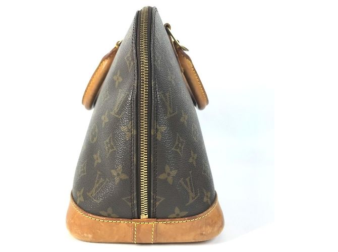 Borsa Tote Louis Vuitton Monogram Alma Marrone - vista 2