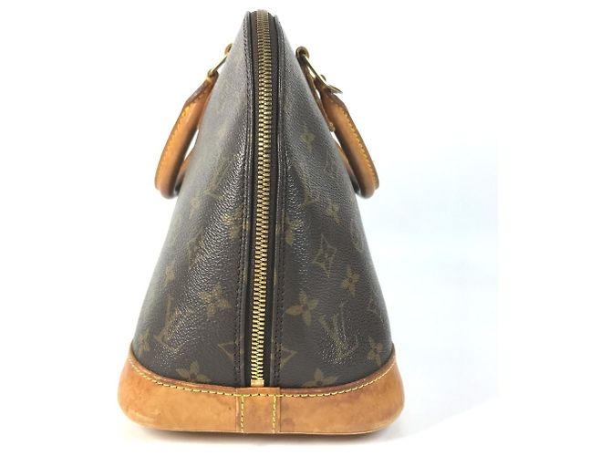 Borsa Tote Louis Vuitton Monogram Alma Marrone - vista 3