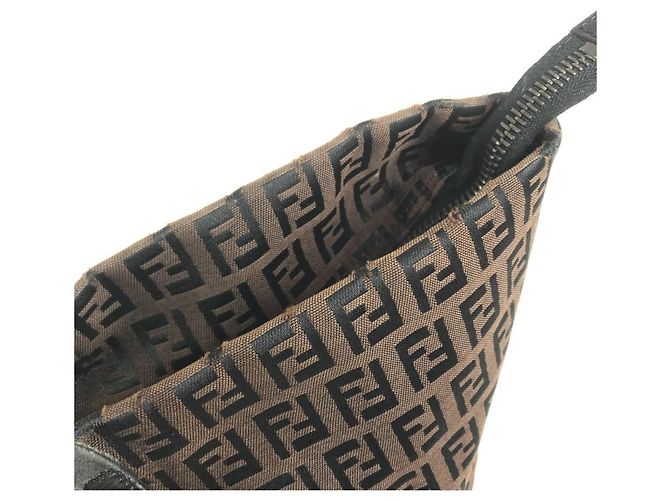 Fendi Vintage Zucchino Logo Tote Bag Braun - Ansicht 10