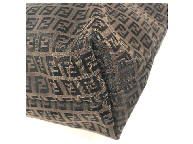 Fendi Vintage Zucchino Logo Tote Bag Braun - Ansicht 6