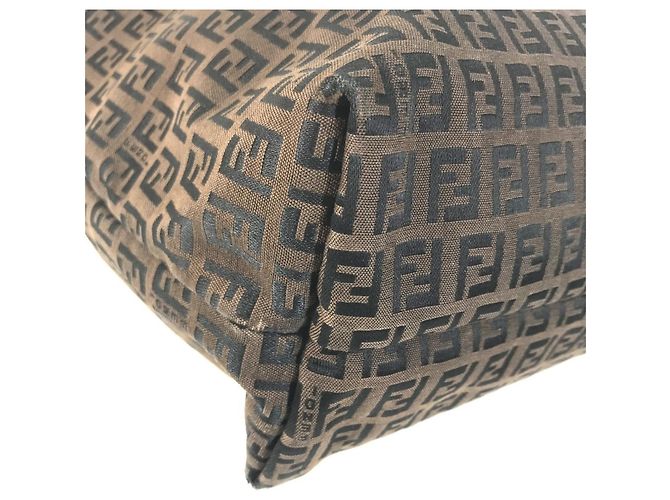 Fendi Vintage Zucchino Logo Tote Bag Braun - Ansicht 7