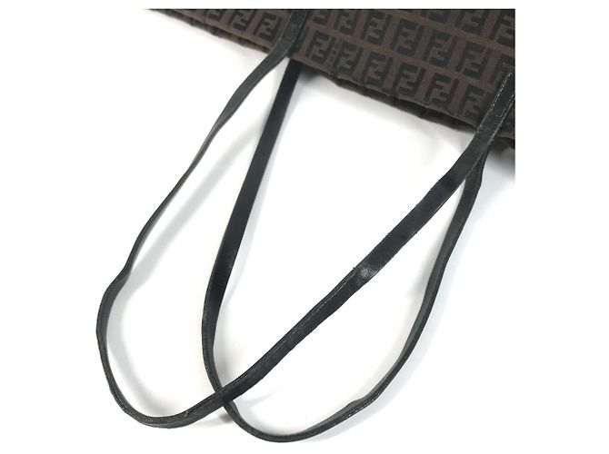 Fendi Vintage Zucchino Logo Tote Bag Braun - Ansicht 9