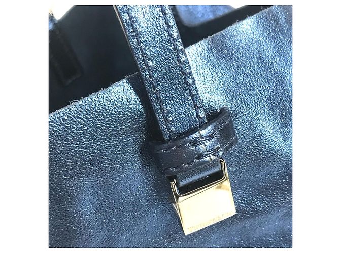 Tiffany & Co. Metallic Logo Handtasche Blau Metallisch - Ansicht 11