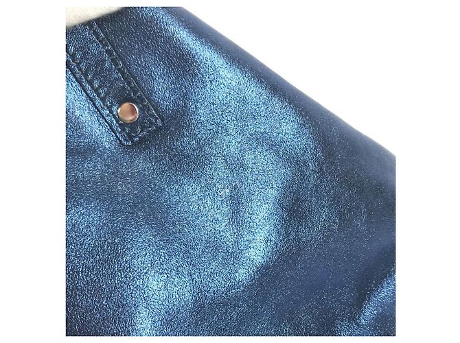 Tiffany & Co. Metallic Logo Handtasche Blau Metallisch - Ansicht 13