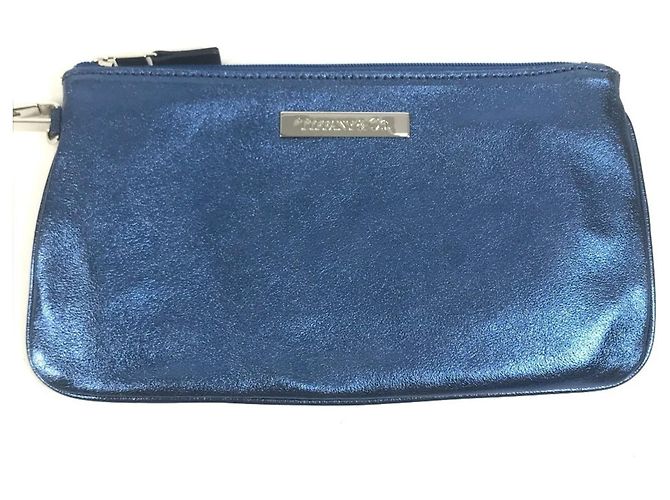 Tiffany & Co. Metallic Logo Handtasche Blau Metallisch - Ansicht 14