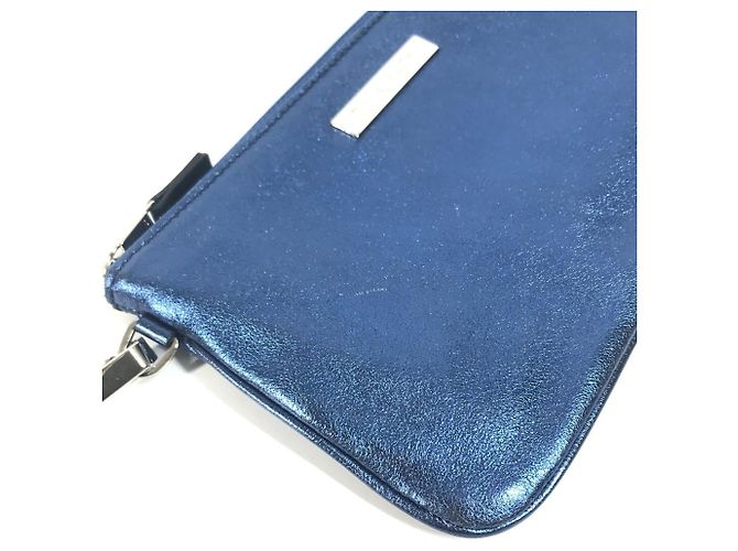 Tiffany & Co. Metallic Logo Handtasche Blau Metallisch - Ansicht 16