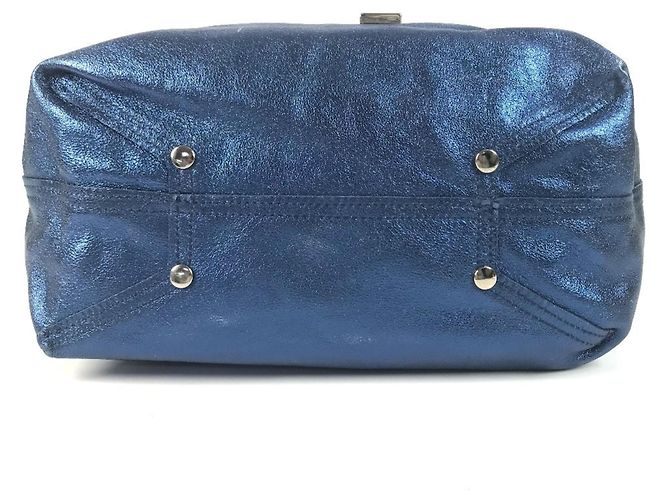 Tiffany & Co. Metallic Logo Handtasche Blau Metallisch - Ansicht 6