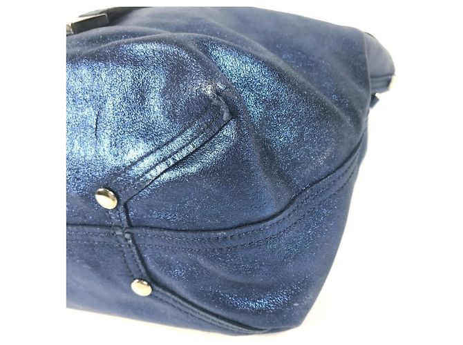 Tiffany & Co. Metallic Logo Handtasche Blau Metallisch - Ansicht 7