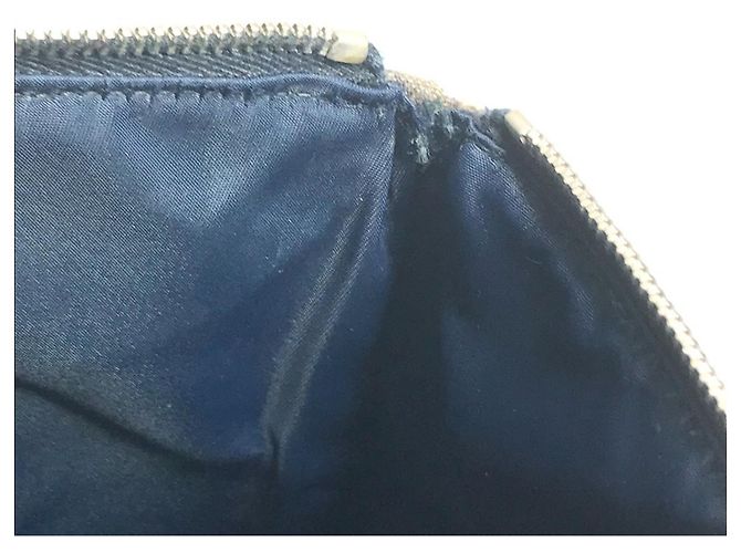 Borsa in denim Christian Dior Dior Flight Line Trotter Logo Blu Arancione - vista 13