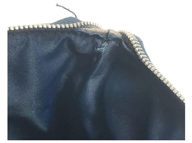 Borsa in denim Christian Dior Dior Flight Line Trotter Logo Blu Arancione - vista 16