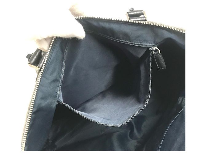 Borsa in denim Christian Dior Dior Flight Line Trotter Logo Blu Arancione - vista 17