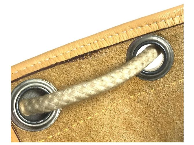 Borsa a tracolla in pelle Taurillon Clemence Hermès Beige Giallo - vista 13