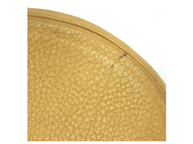 Borsa a tracolla in pelle Taurillon Clemence Hermès Beige Giallo - vista 15