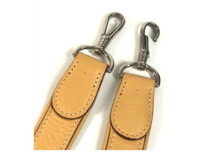 Borsa a tracolla in pelle Taurillon Clemence Hermès Beige Giallo - vista 16