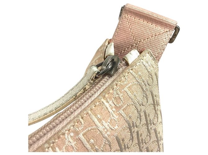 Borsa Christian Dior Dior Trotter Logo Rosa Bianco Giallo - vista 11
