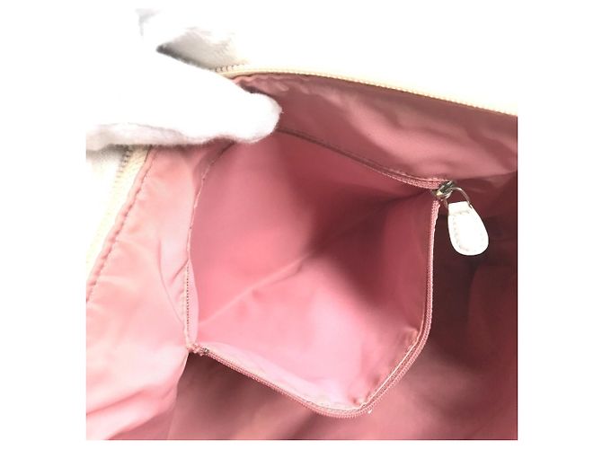 Borsa Christian Dior Dior Trotter Logo Rosa Bianco Giallo - vista 13