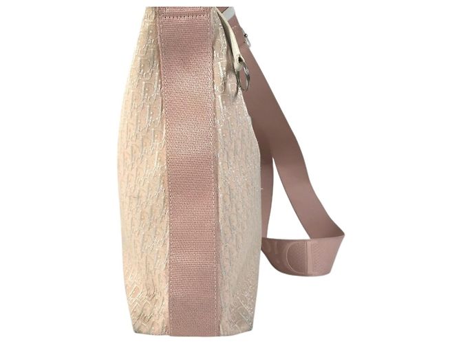 Borsa Christian Dior Dior Trotter Logo Rosa Bianco Giallo - vista 4