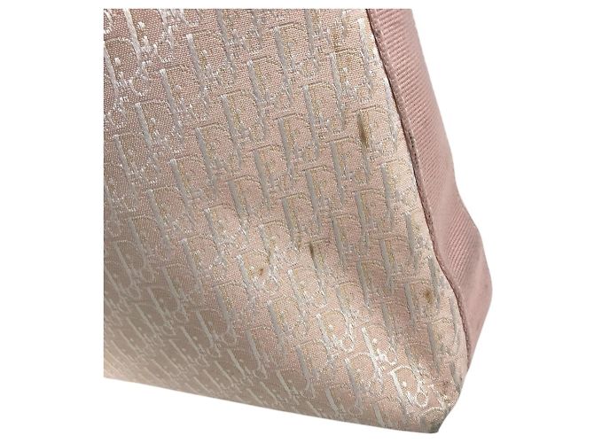 Borsa Christian Dior Dior Trotter Logo Rosa Bianco Giallo - vista 8