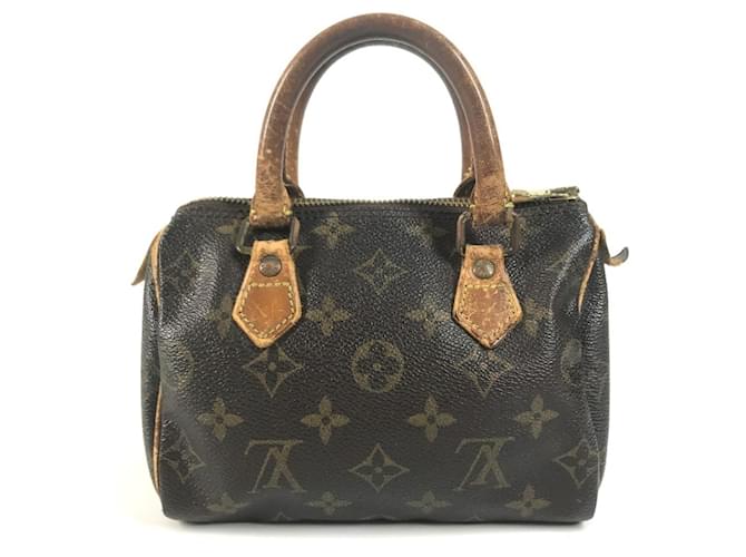 Borsa Louis Vuitton Monogram Mini Speedy Marrone Monogramma - vista 2