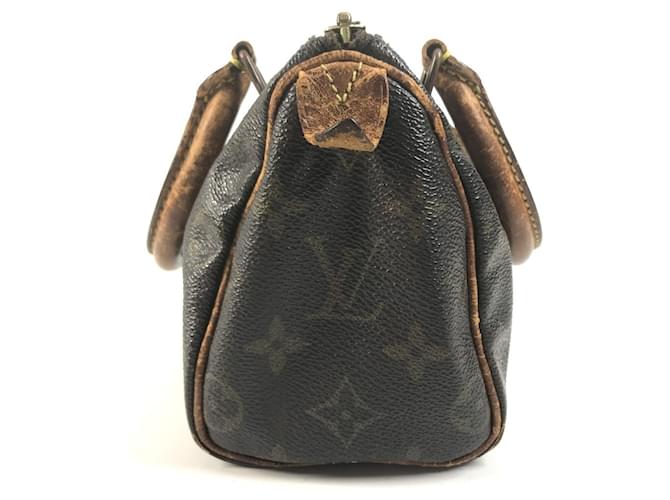 Borsa Louis Vuitton Monogram Mini Speedy Marrone Monogramma - vista 4