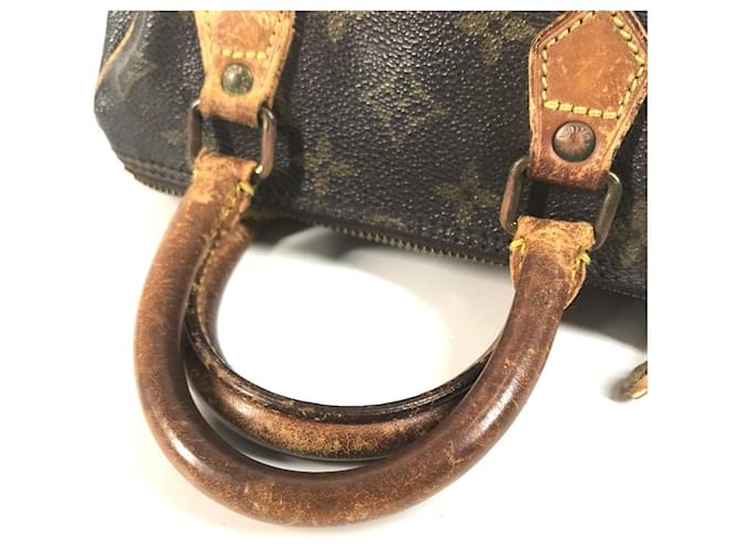Borsa Louis Vuitton Monogram Mini Speedy Marrone Monogramma - vista 8