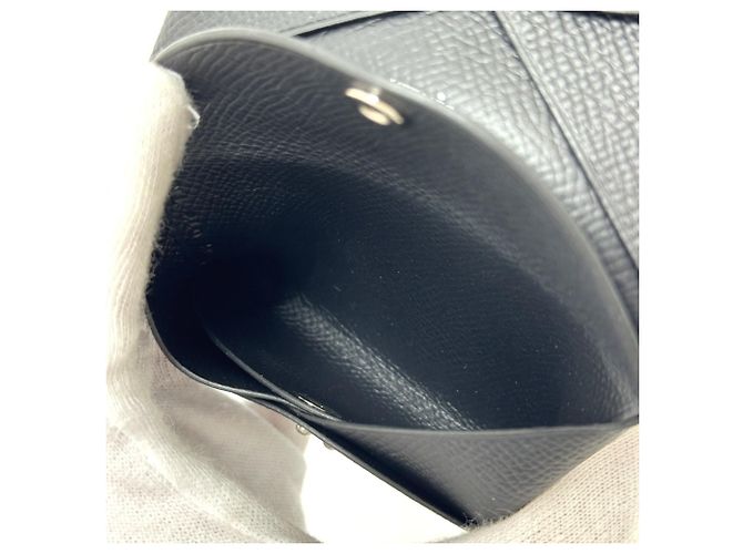 Hermès Cartera de dos pliegues Hermes Calvi Duo Negro - vista 10