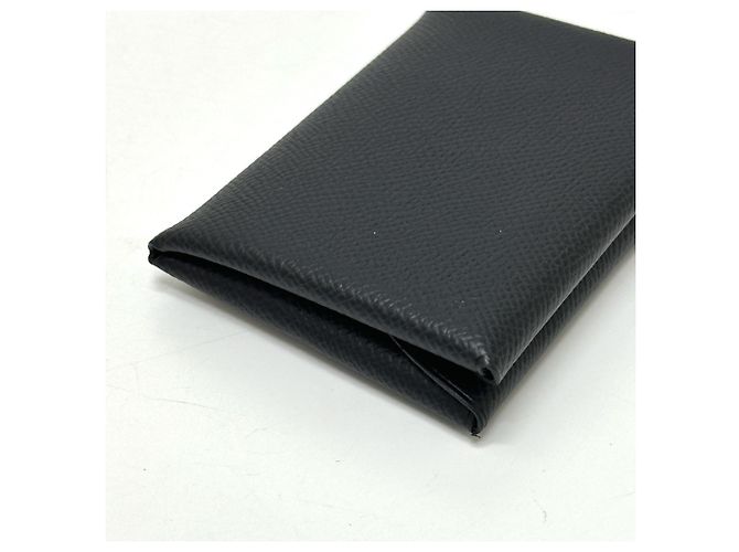Hermès Cartera de dos pliegues Hermes Calvi Duo Negro - vista 4
