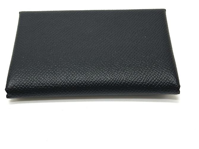 Hermès Cartera de dos pliegues Hermes Calvi Duo Negro - vista 6