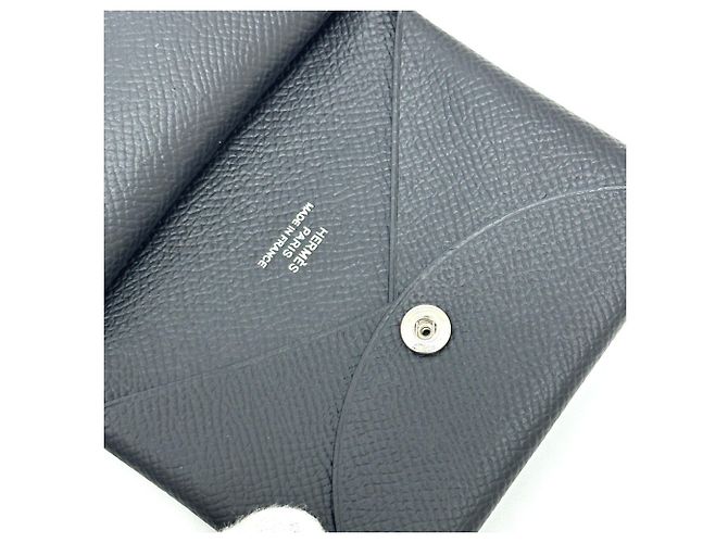 Hermès Cartera de dos pliegues Hermes Calvi Duo Negro - vista 8