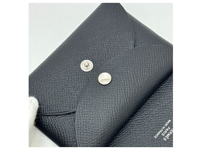 Hermès Cartera de dos pliegues Hermes Calvi Duo Negro - vista 9