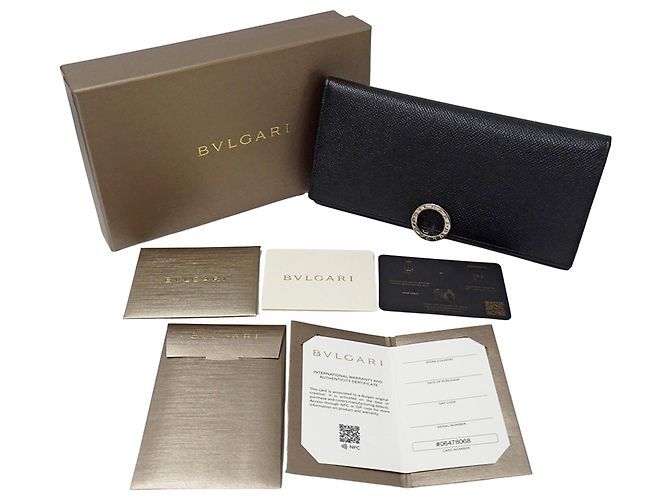 Bulgari Bvlgari Men's Long Leather Wallet Black - view 7