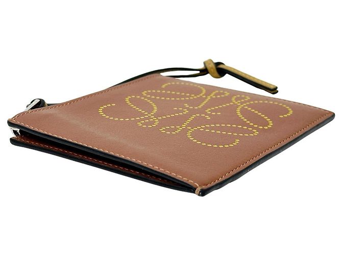 Monedero para mujer Loewe Castaño Amarillo - vista 3