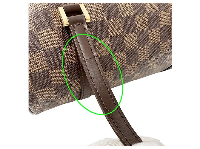 Borsa Louis Vuitton Papillon PM Marrone Damier ebene - vista 12