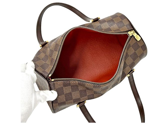 Borsa Louis Vuitton Papillon PM Marrone Damier ebene - vista 5