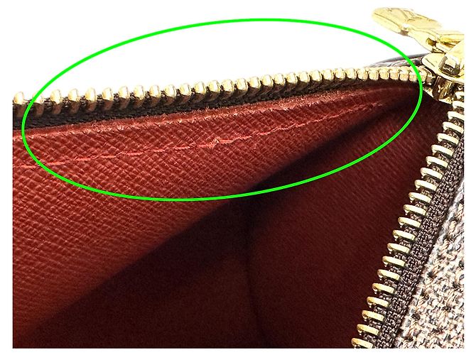 Borsa Louis Vuitton Papillon PM Marrone Damier ebene - vista 8