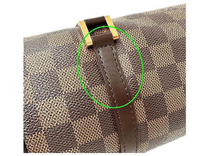 Borsa Louis Vuitton Papillon PM Marrone Damier ebene - vista 9