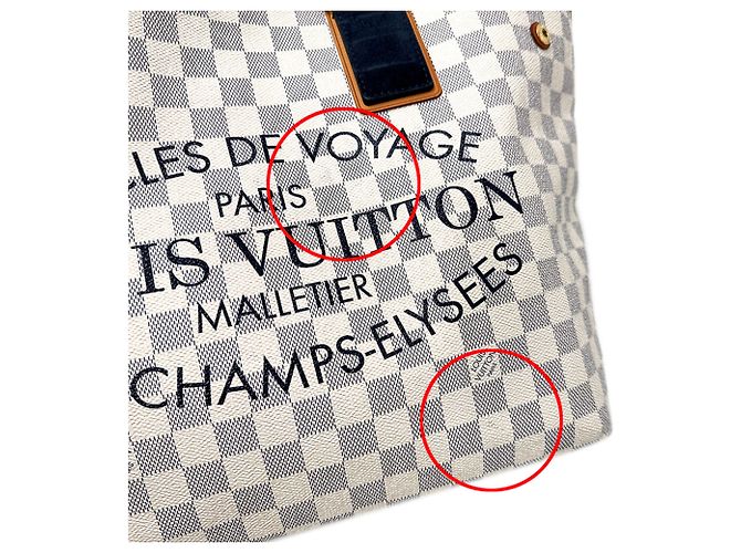 Borsa Louis Vuitton Damier Azur - vista 9